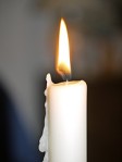 white candle burning
